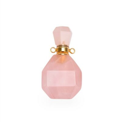 Photo - Pendentif Collier Quartz rose parfum flacon crystal perfume oil bottles51155496993