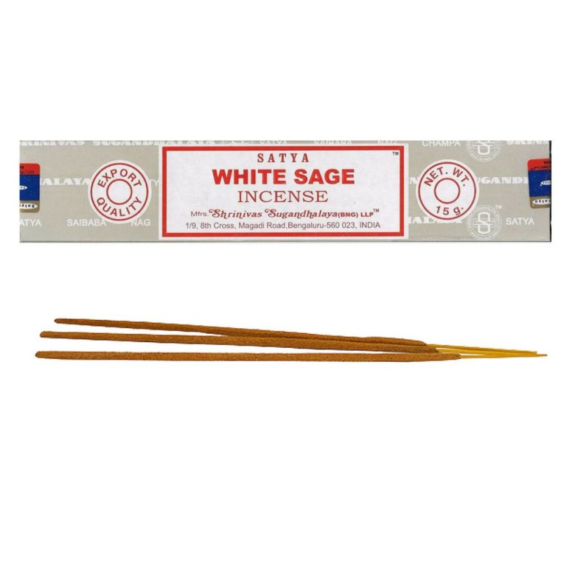 Sauge blanche Satya encens naturel indien 15g - Escale Sensorielle