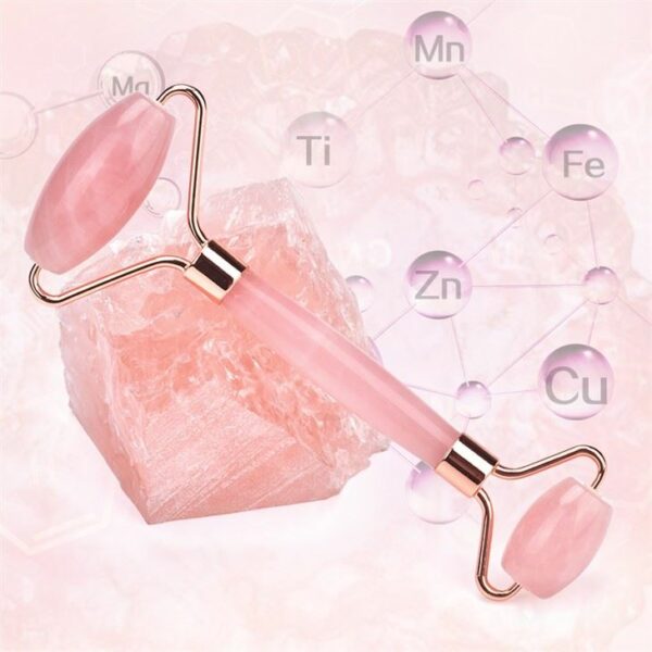 Photo - Roller visage Quartz Rose AA avec Gua Sha rose quartz facial roller11455563027