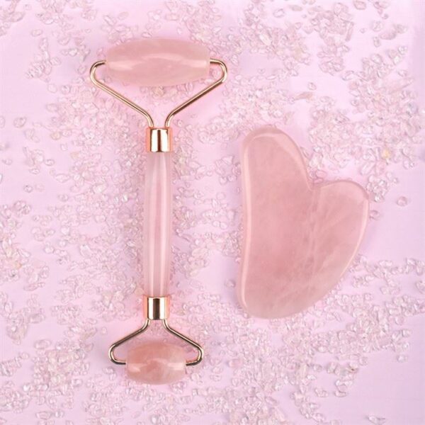 Roller visage quartz rose