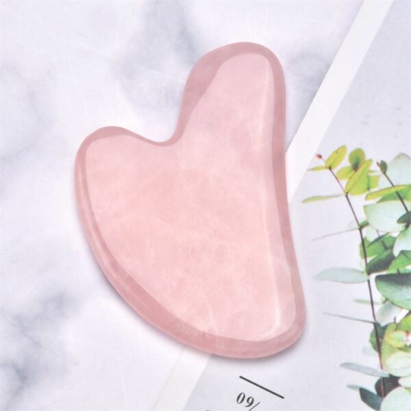 Photo - Roller visage Quartz Rose AA avec Gua Sha rose quartz stone scraping tool57083540327