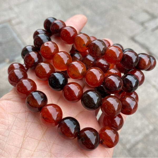 Bracelet agate rouge