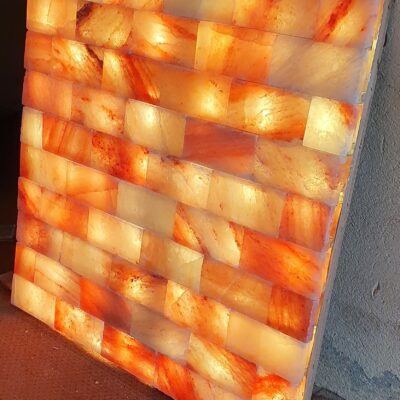 Photo - Tableau Briques de Sel Rose de l'Himalaya rétro-éclairées 20220404 173244
